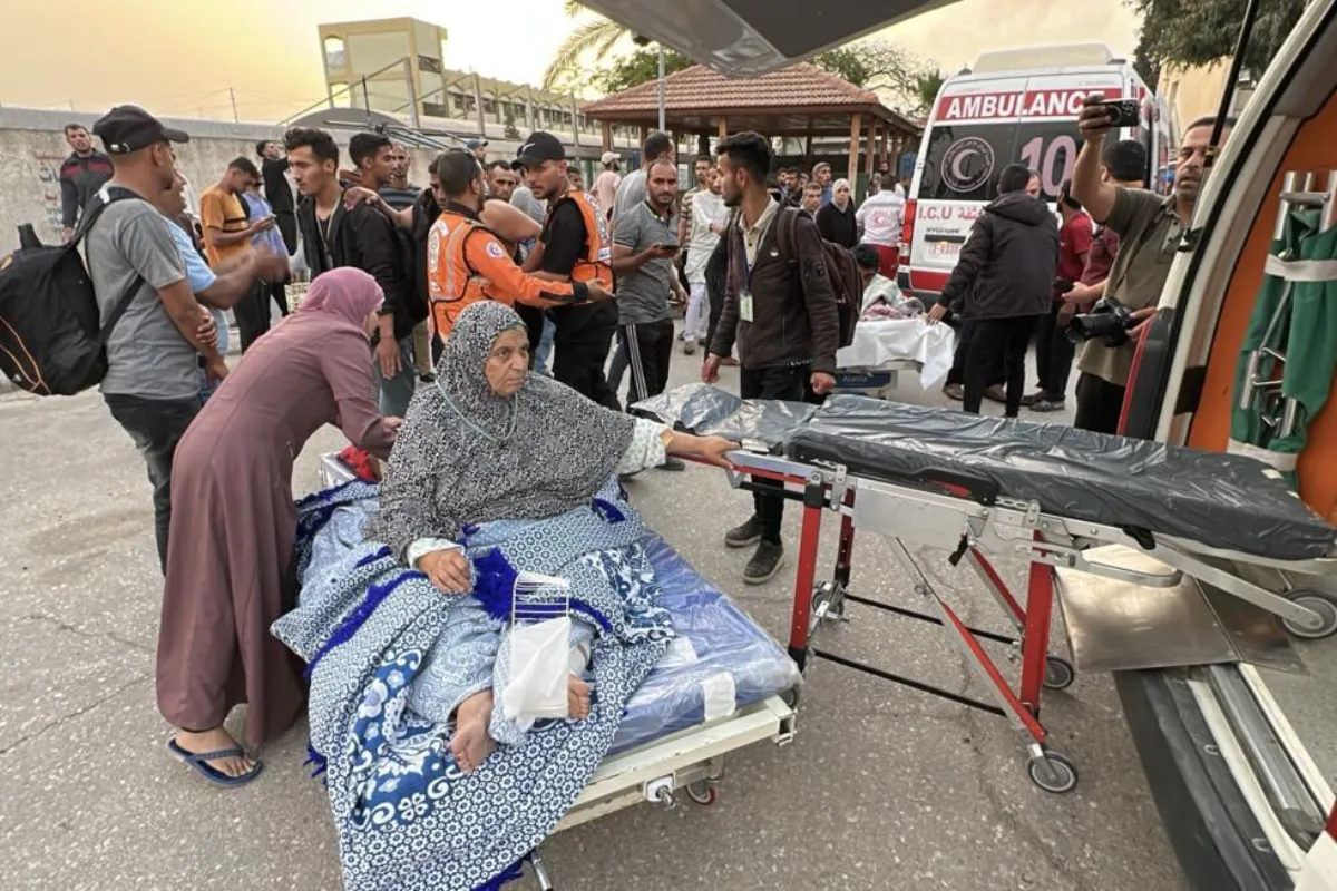Gaza rescuers says Israeli strikes kill 28 near hospital